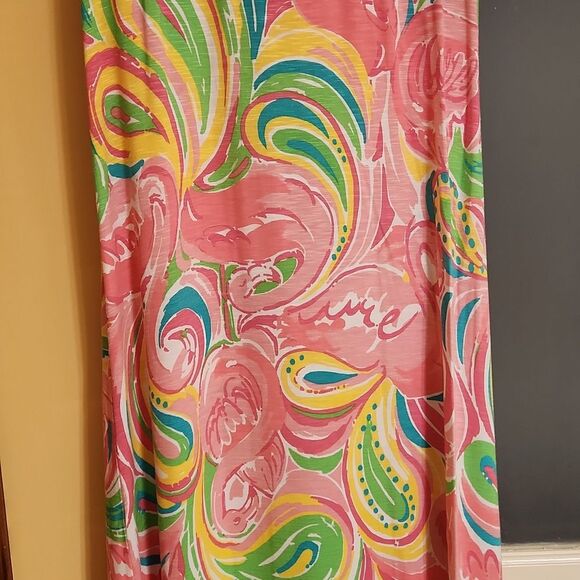Lilly Pulitzer "Marnie" Maxi Skirt or Tube Dress w/ Flamingos Print Size XS - Picture 3 of 10